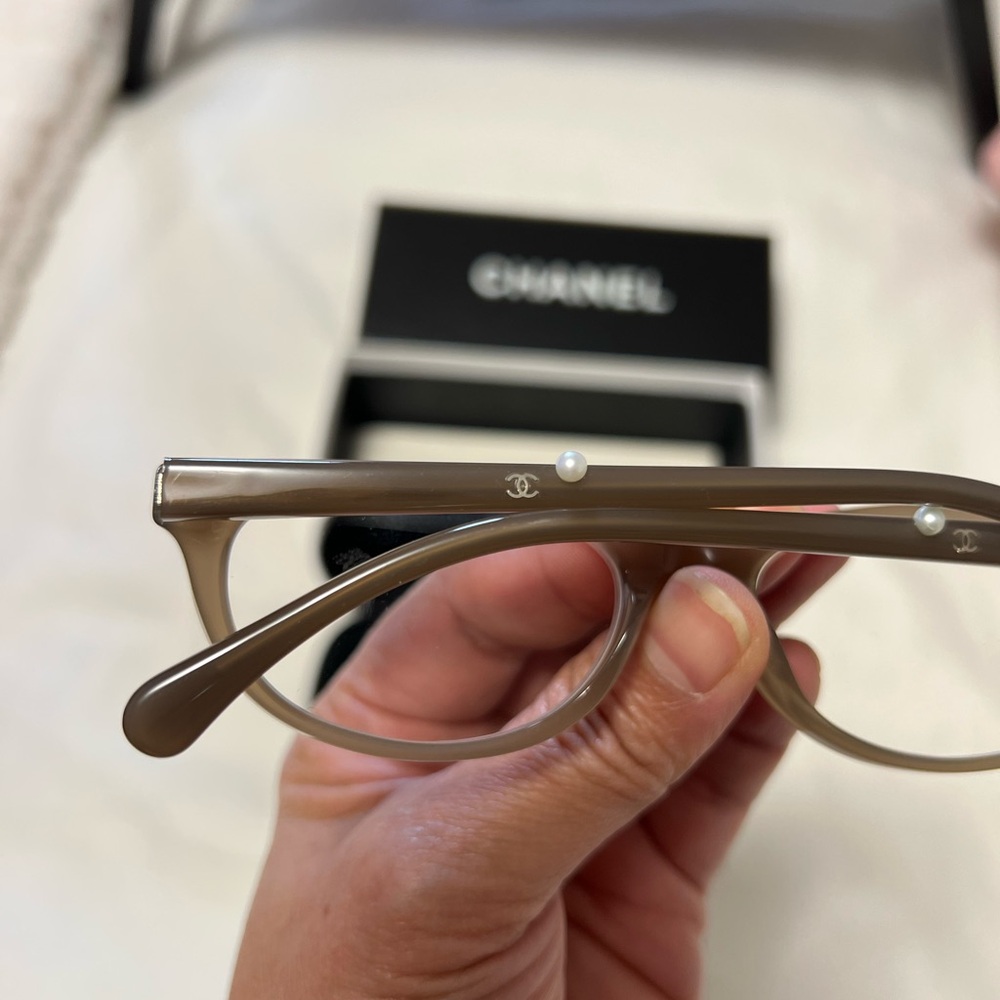 CHANEL Taupe Eyeglasses with Case - Picture 4 of 7